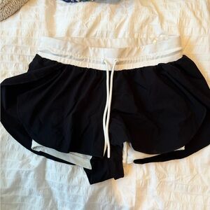 Free People Black and White Athletic Shorts